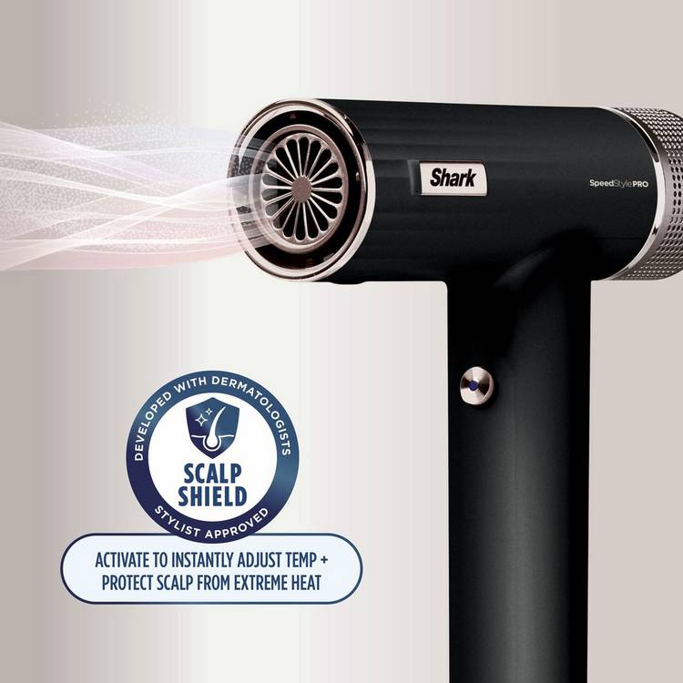 Shark SpeedStyle Pro black hair dryer, imported from the UK