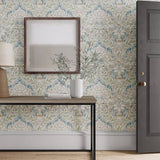 Argos Morris & Co. Severn Acanthus Leaves Blue Floral Wallpaper 68.6cm x 10.05m- Buy online at McGrocer