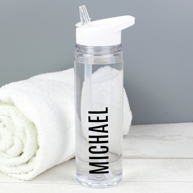 Personalised water bottle name only 750ml - British product