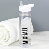 Personalised water bottle name only 750ml - British product