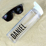 Personalised water bottle name only 750ml - British product