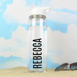 Personalised water bottle name only 750ml - British product