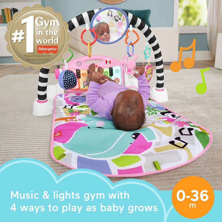 Fisher Price pink kick and play piano gym, UK version