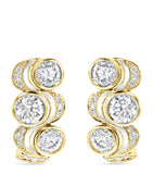 Boodles Over the Moon earrings in yellow gold with diamonds - British product