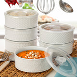 مجموعة Signature Housewares الحجرية المكونة من 6 أوعية بأغطية، مستوردة من المملكة المتحدة