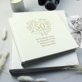 Personalised 50th anniversary photo album with space for 120 photos (British brand)