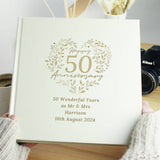 Personalised 50th anniversary photo album with space for 120 photos (British brand)