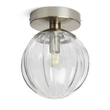 Argos Home Anais glass bathroom ceiling light brushed chrome, UK version