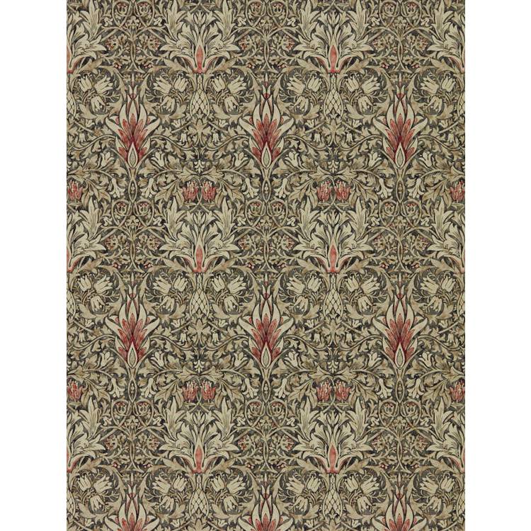 Morris & Co. snakeshead brown floral wallpaper, UK version