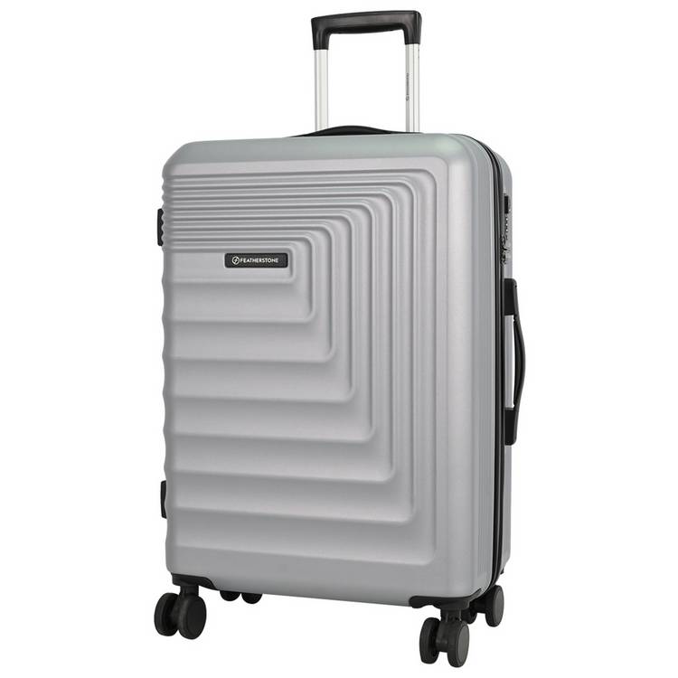 Featherstone hard cabin suitcase silver polycarbonate (British brand)