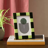 Argos Habitat Checkered Green Mango Wood Frame - 5x7- Buy online at McGrocer