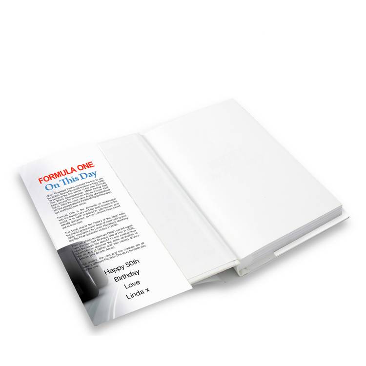 Personalised F1 On This Day Book 222 pages - British product
