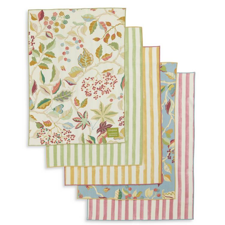 Habitat Berries tea towels 5-pack (British brand)