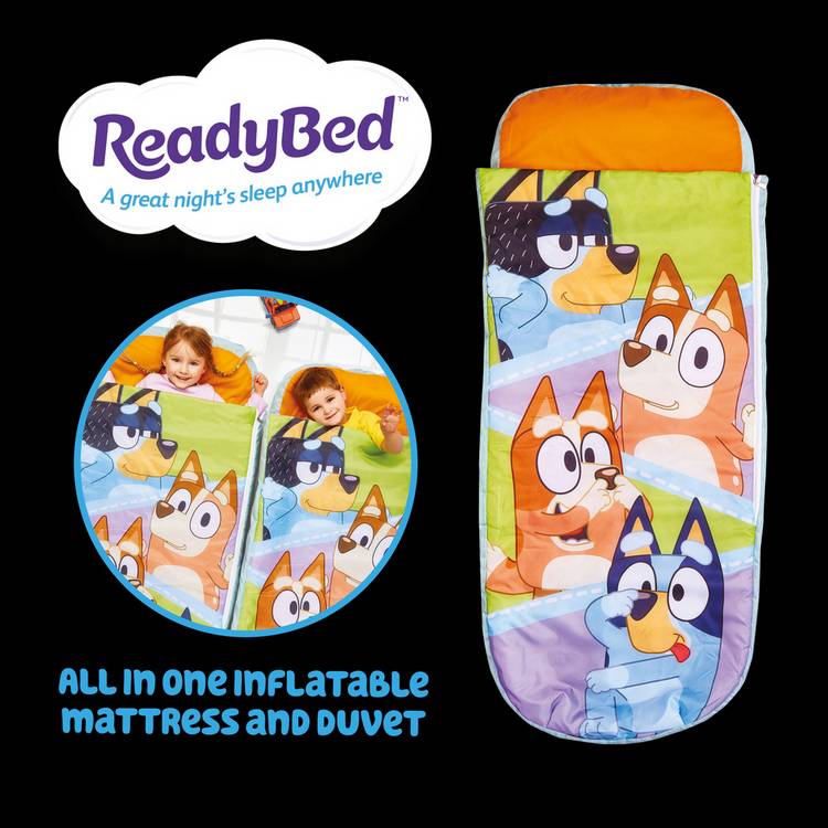 Bluey ReadyBed portable airbed sleeping bag for toddlers - British product