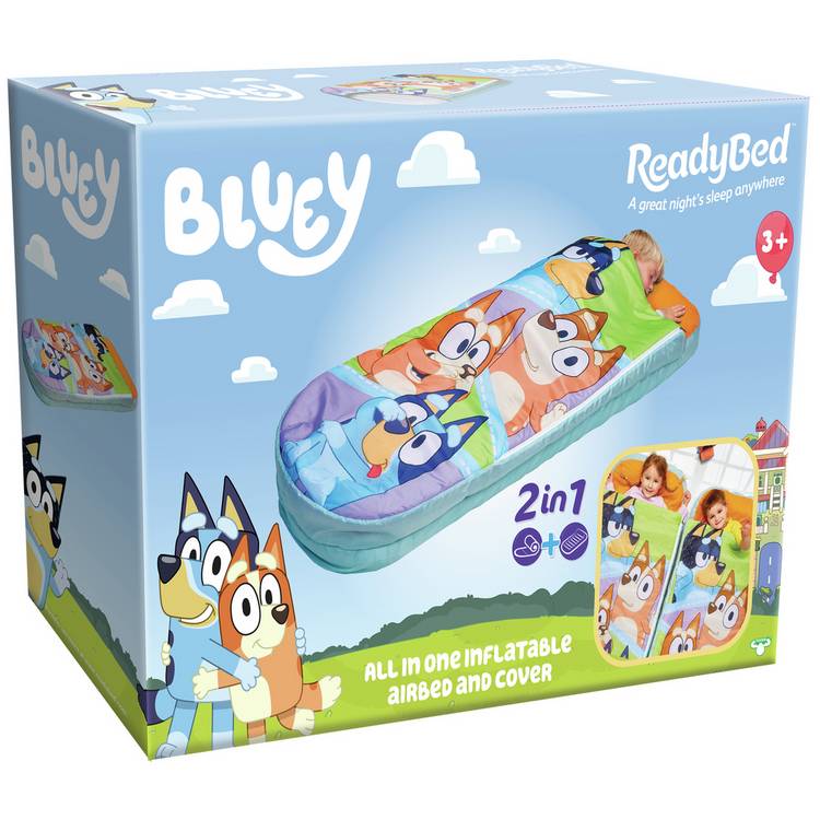 Bluey ReadyBed portable airbed sleeping bag for toddlers - British product