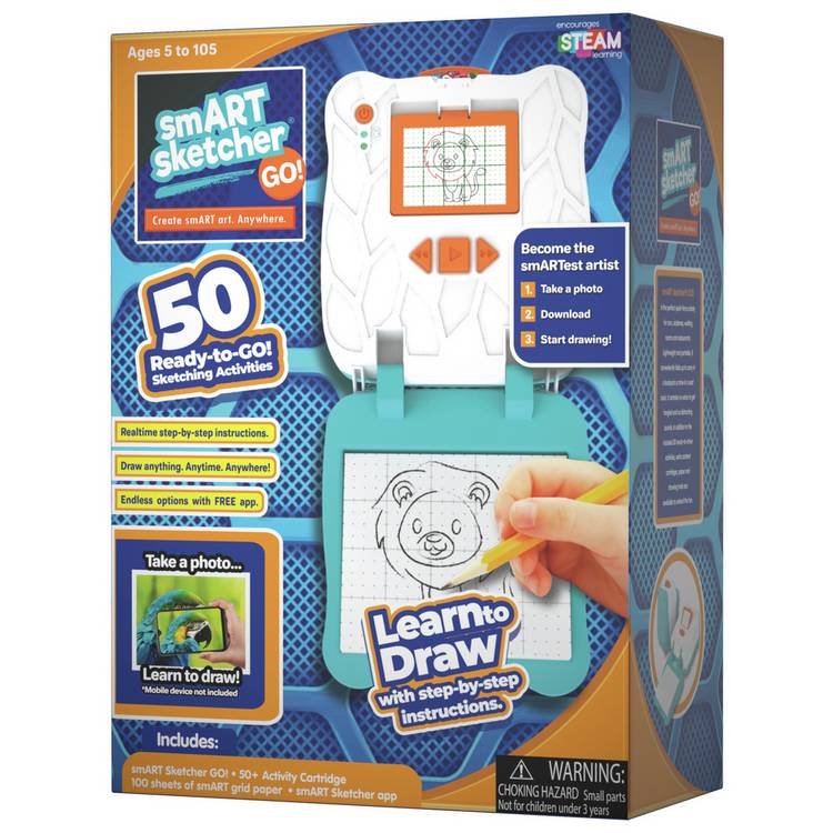 Smart Sketcher Go interactive drawing toy for kids, British brand