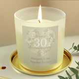 Personalised 30th Anniversary Candle vanilla 7cm (British brand)