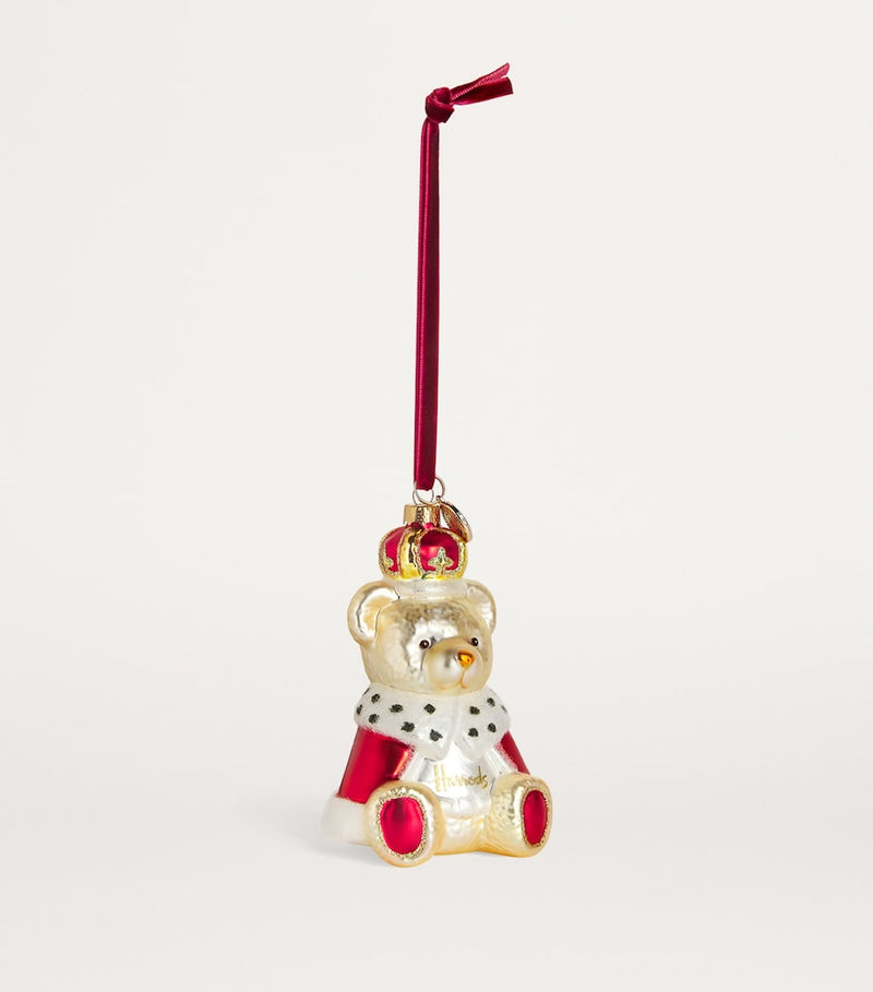 Harrods Royal Bear tree decoration 12cm (British brand)