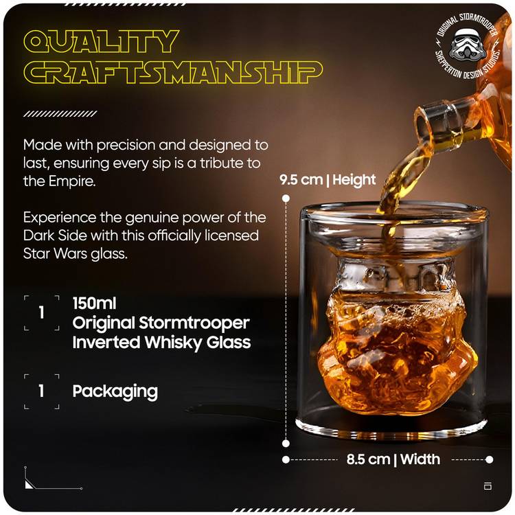 Star Wars Stormtrooper 3D whiskey glass 150ml - British product