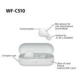 Sony true wireless earbuds white WF-C510, imported from the UK