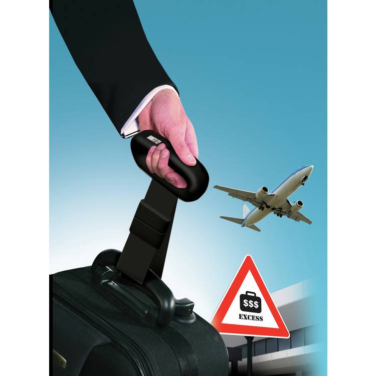 Salter soft touch luggage scale black, UK version