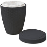 Addis Rattan Bathroom Bin Charcoal 5L - British product