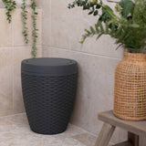 Addis Rattan Bathroom Bin Charcoal 5L - British product