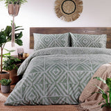 furn Tanza sage green king size bedding set, UK version