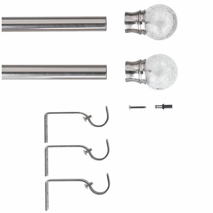 Argos Home steel extendable curtain pole 110-300cm (British brand)