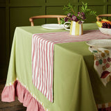 Habitat table runner reversible berry stripe 220x33cm, imported from the UK