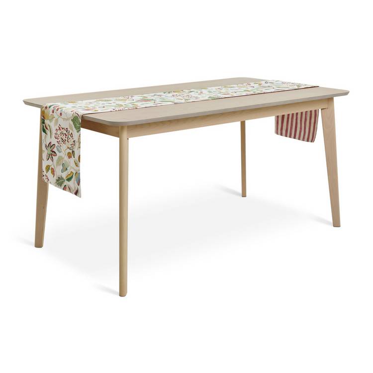 Habitat table runner reversible berry stripe 220x33cm, imported from the UK