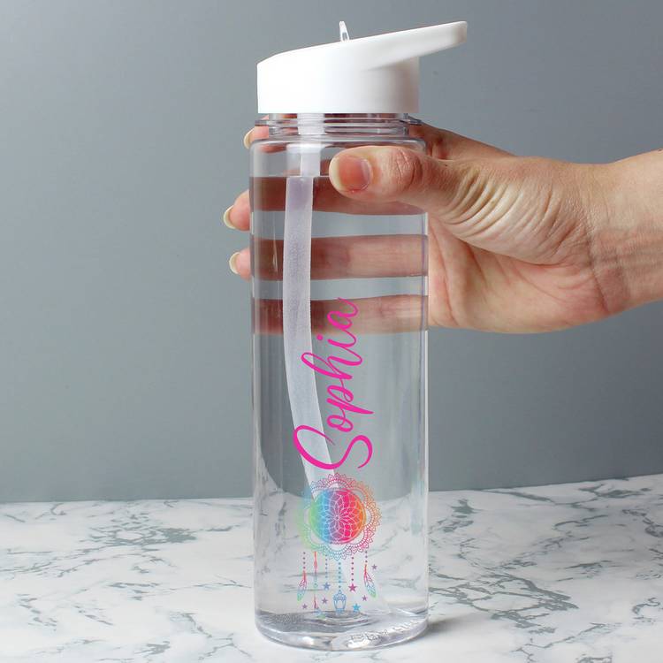 Personalised dream catcher water bottle 750ml - British product