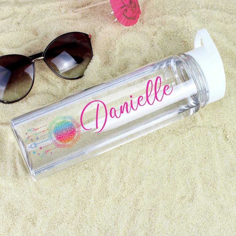Personalised dream catcher water bottle 750ml - British product