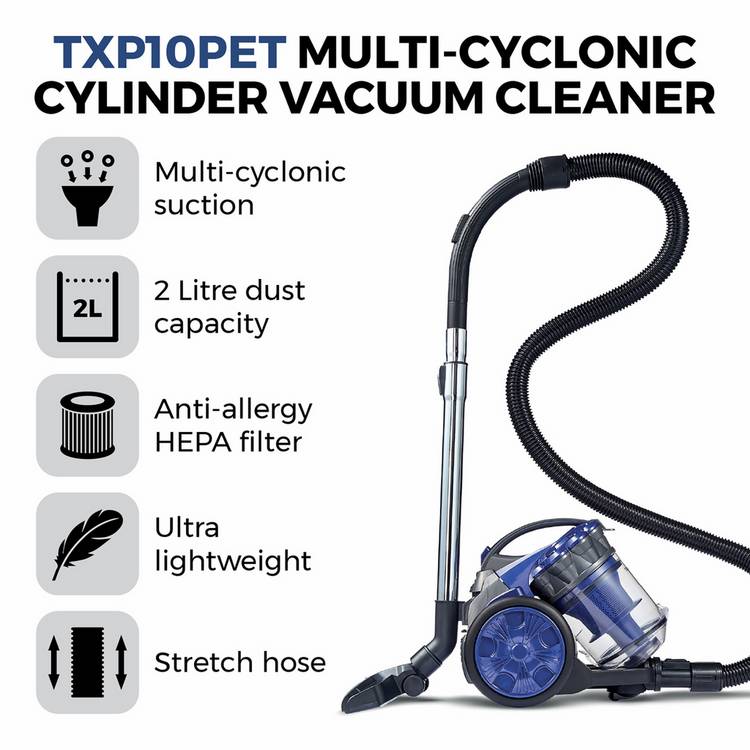 Tower multi-cyclonic bagless cylinder vacuum cleaner, imported from the UK
