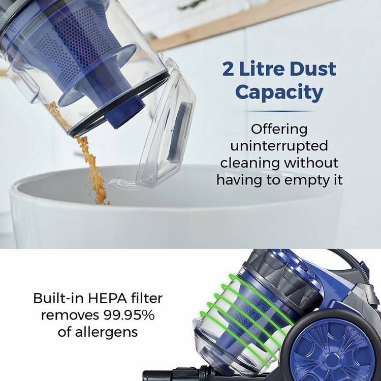 Tower multi-cyclonic bagless cylinder vacuum cleaner, imported from the UK