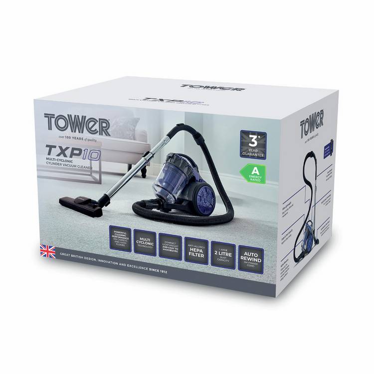 Tower multi-cyclonic bagless cylinder vacuum cleaner, imported from the UK