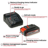 Einhell Power X-Change battery and charger kit 18V 2.5Ah - British product