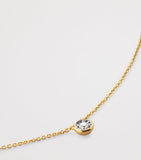 Monica Vinader small gold vermeil diamond necklace, imported from the UK