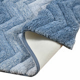 Riviera Home chevron blue ombre bath mat 55x91 cm (British brand)