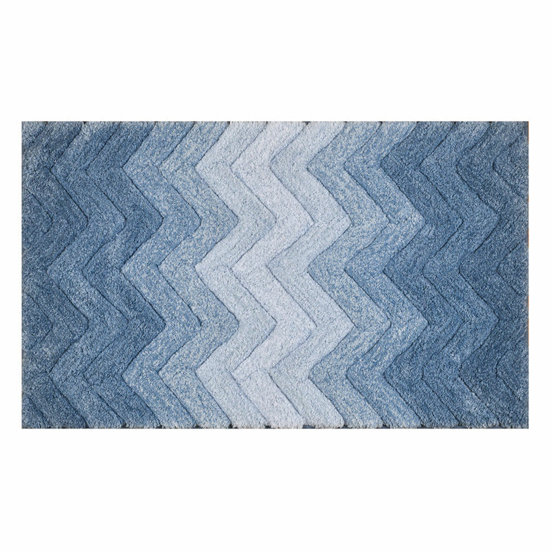 Riviera Home chevron blue ombre bath mat 55x91 cm (British brand)