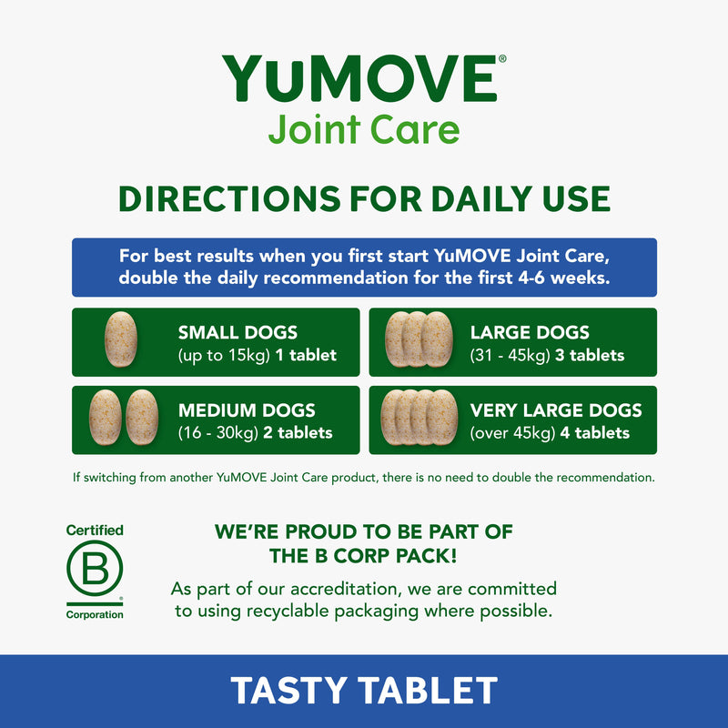 YuMOVE joint care tablets for senior dogs 80 tablets - British product