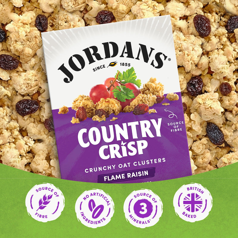 Jordans Country Crisp Flame Raisins cereal 450g, UK version