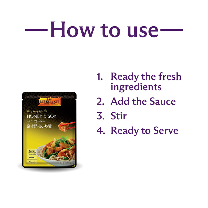 Lee Kum Kee Honey and Soy Stir Fry Sauce 70g, UK version