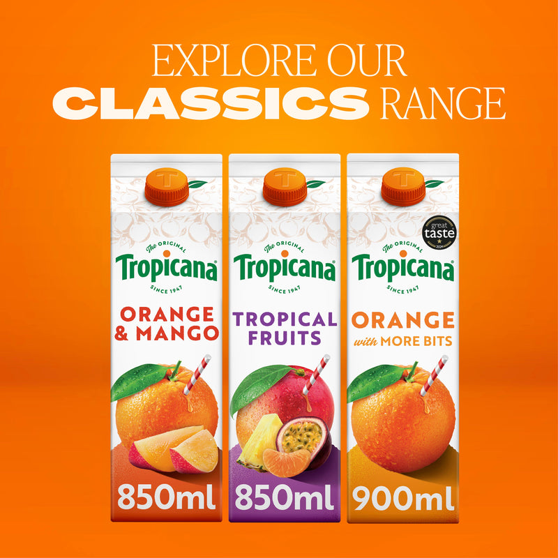 Tropicana smooth orange juice 900ml, UK version