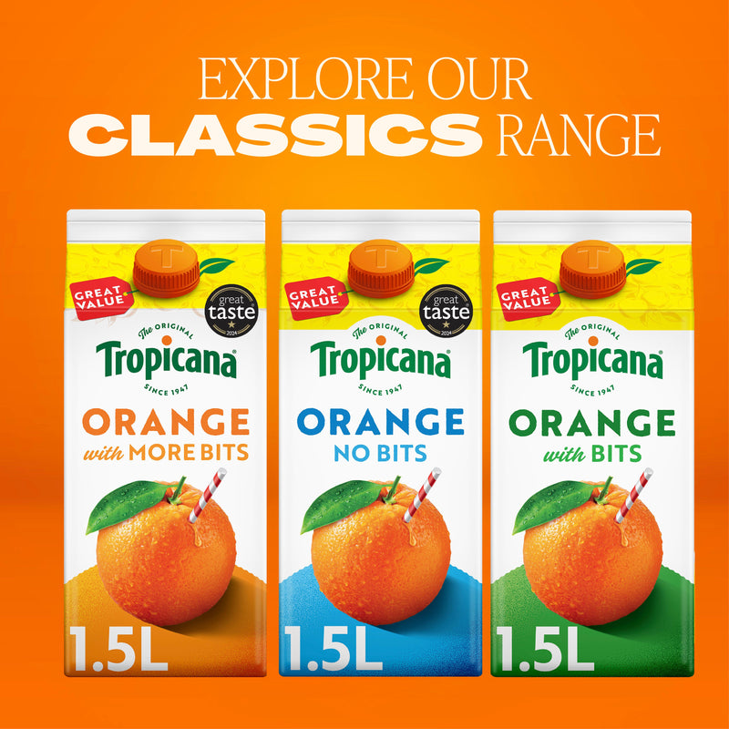 Tropicana original orange juice with bits 1.5L - British product