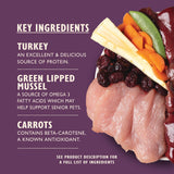 Lily's Kitchen senior turkey wet dog food 150g, imported from the UK