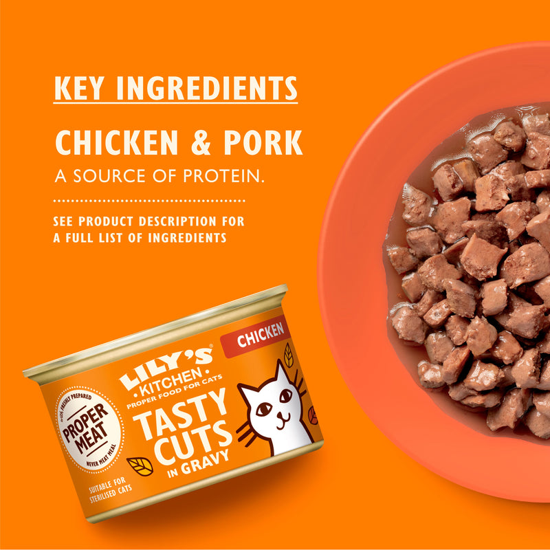 Lily's Kitchen chicken tasty cuts cat food 85g (British brand)