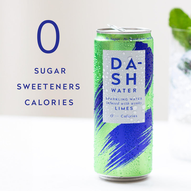 Dash Lime Sparkling Water 4 x 330ml - British product