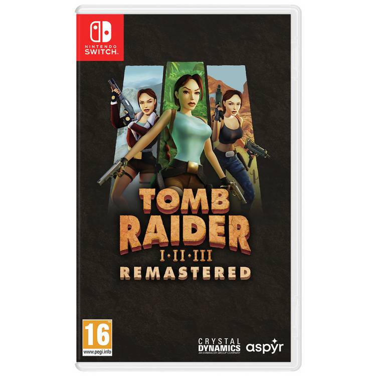 Tomb Raider I-III Remastered Nintendo Switch game - British product