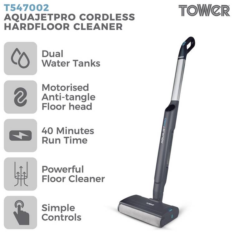 Tower Aquajet cordless hardfloor cleaner (British brand)